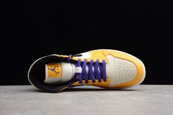 Jordan 1 Mid SE Lakers 852542-700 - Image 5