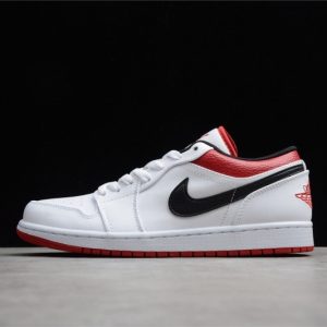 Jordan 1 Low White University Red Black 553558-118