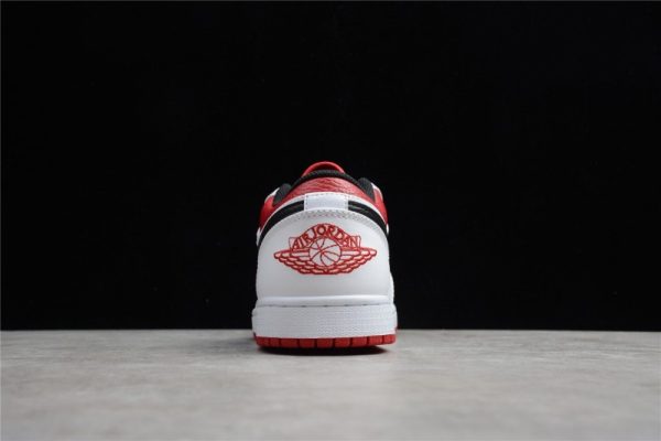 Jordan 1 Low White University Red Black 553558-118 - Image 3