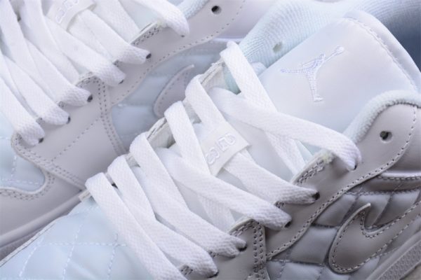 Air Jordan 1 Low Quilted White (W) DB6480-100 - Image 2