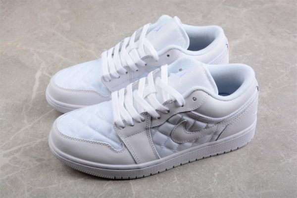 Air Jordan 1 Low Quilted White (W) DB6480-100 - Image 4