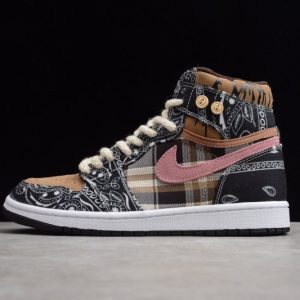 Jordan 1 High Zoom R2T Black/Brown-Pink-White CT4487-001