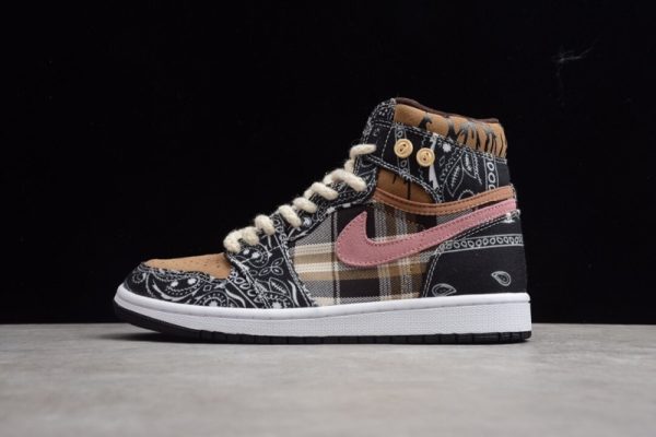 Jordan 1 High Zoom R2T Black/Brown-Pink-White CT4487-001