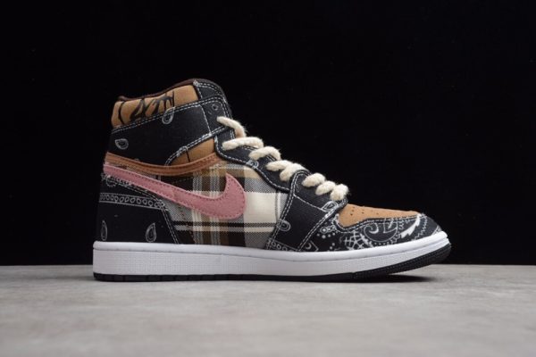 Jordan 1 High Zoom R2T Black/Brown-Pink-White CT4487-001 - Image 4