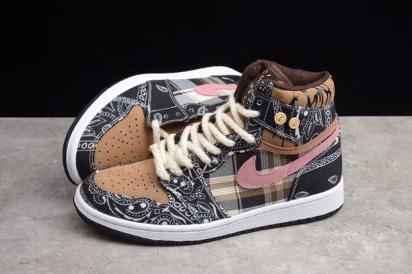 Jordan 1 High Zoom R2T Black/Brown-Pink-White CT4487-001 - Image 5