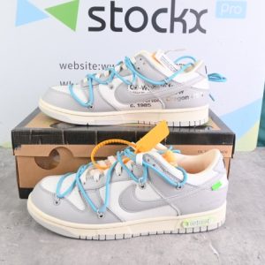 Off-White x Nike SB Dunk Low OW White Grey Blue(Retail Batch) DM1602-115