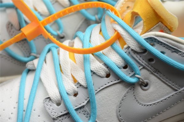 Off-White x Nike SB Dunk Low OW White Grey Blue(Retail Batch) DM1602-115 - Image 4