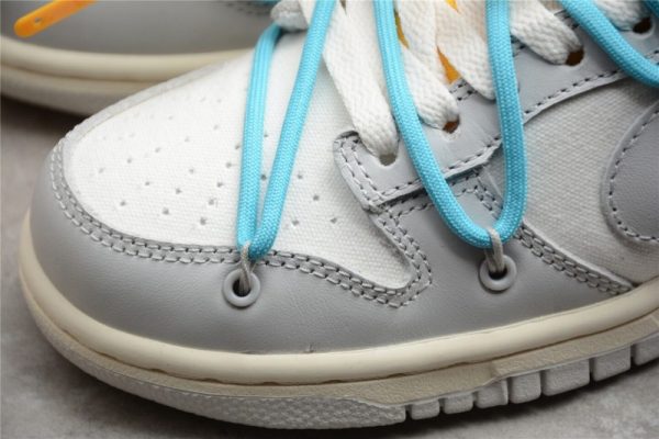 Off-White x Nike SB Dunk Low OW White Grey Blue(Retail Batch) DM1602-115 - Image 5