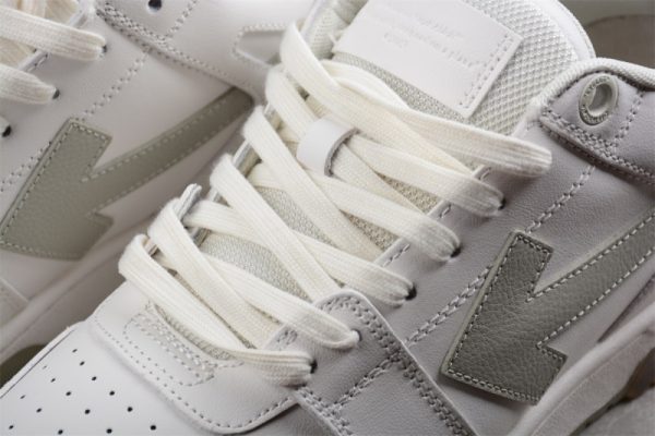 OFF-WHITE Out Of Office  OOO  Low Tops White Grey 2021 OMIA189S21LEA0010109 - Image 2