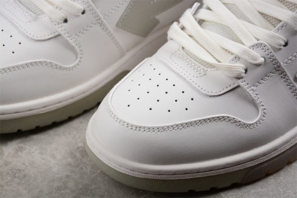 OFF-WHITE Out Of Office  OOO  Low Tops White Grey 2021 OMIA189S21LEA0010109 - Image 3