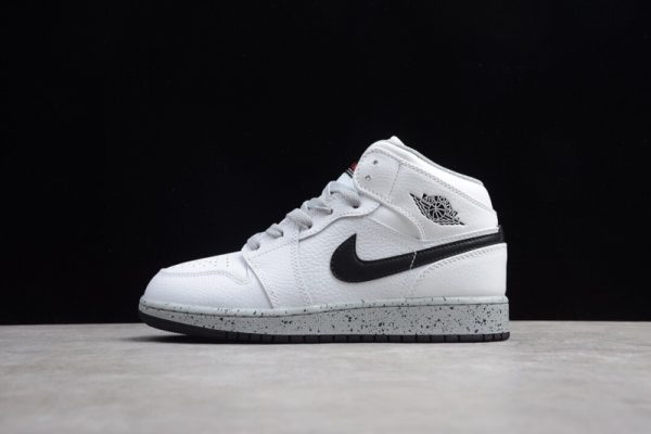 Jordan 1 Mid White Cement (GS) 554725-115