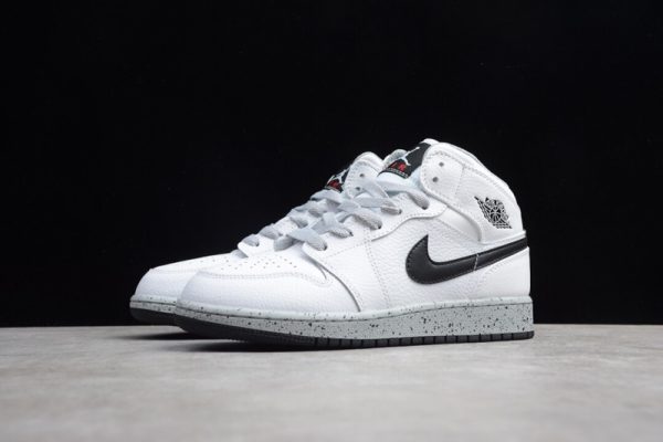 Jordan 1 Mid White Cement (GS) 554725-115 - Image 4