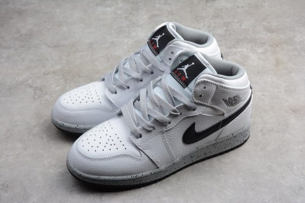 Jordan 1 Mid White Cement (GS) 554725-115 - Image 5