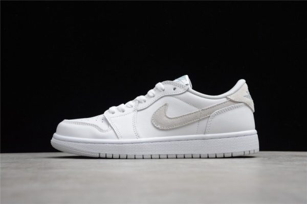 Air Jordan 1 Low OG Neutral Grey White Hyper Crimson CZ0858-100 - Image 2