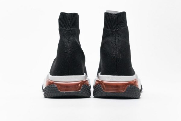 Ba***ci*ga Speed Clear Sole Sneaker Black White Red - Image 4