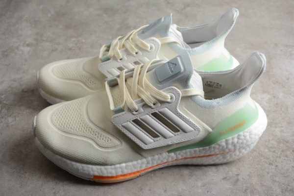 adidas Ultra Boost 22 White Blue Tint Orange GY6227 - Image 4
