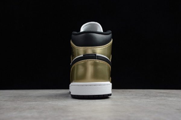 Jordan 1 Mid Metallic Gold Black White DC1419-700 - Image 2