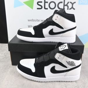 Air Jordan 1 Mid Diamond Black White DH6933-100