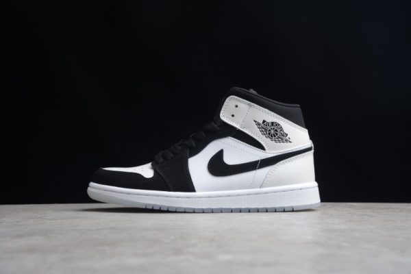 Air Jordan 1 Mid Diamond Black White DH6933-100 - Image 2