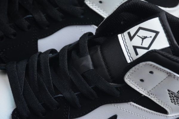 Air Jordan 1 Mid Diamond Black White DH6933-100 - Image 3