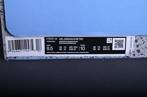 Air Jordan 6 'UNC'(SP Batch) CT8529-410 - Image 2