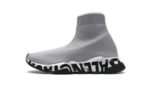 Ba***ci*ga Stretch Mesh High Top Sneaker Grey