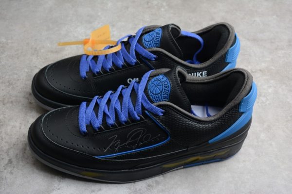 Jordan 2 Retro Low SP Off-White Black Blue(Retail Batch)DJ4375-004 - Image 4
