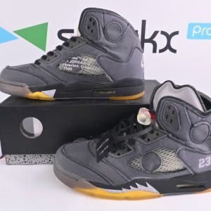Jordan 5 Retro Off-White Black(Retail Batch) CT8480-001
