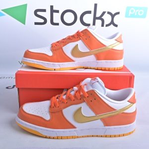 Nike SB Dunk Low White Flamme Orange Blaze Golden Blanc CU1726-002