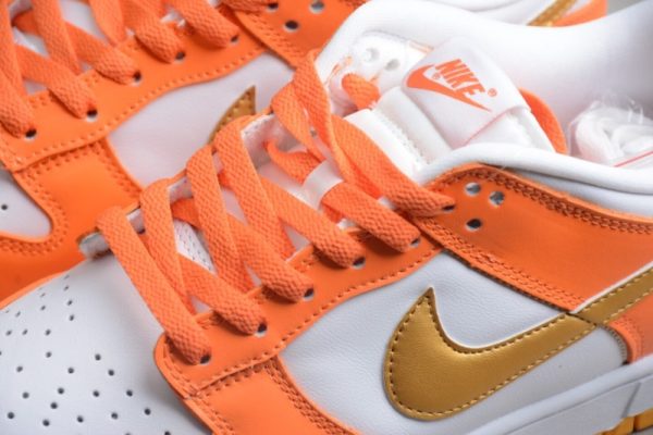 Nike SB Dunk Low White Flamme Orange Blaze Golden Blanc CU1726-002 - Image 3