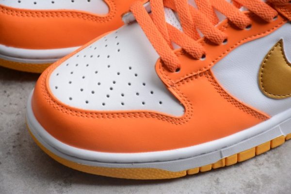Nike SB Dunk Low White Flamme Orange Blaze Golden Blanc CU1726-002 - Image 4