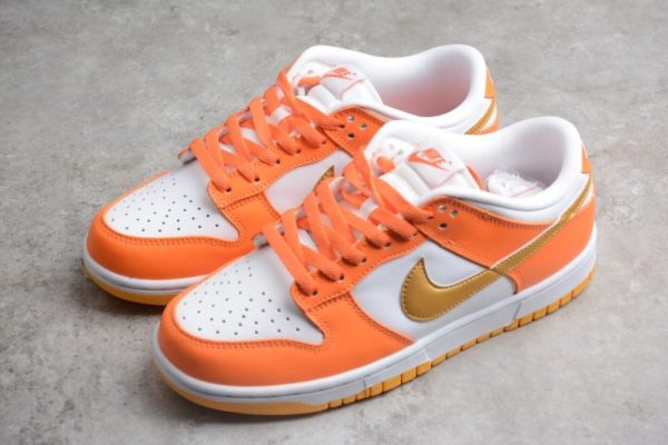 Nike SB Dunk Low White Flamme Orange Blaze Golden Blanc CU1726-002 - Image 5
