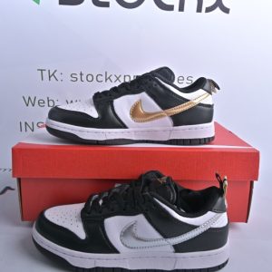 Nike Dunk Low Black White Metallic (GS) DH9764-001