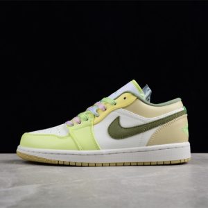 Jordan 1 Low Sail White Oil Green (Women's) FD9906-131