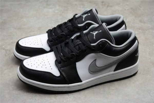 Jordan 1 Low Black White Grey 553558-040 - Image 3