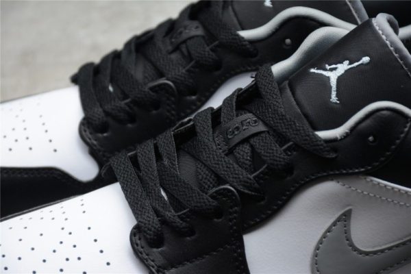 Jordan 1 Low Black White Grey 553558-040 - Image 4