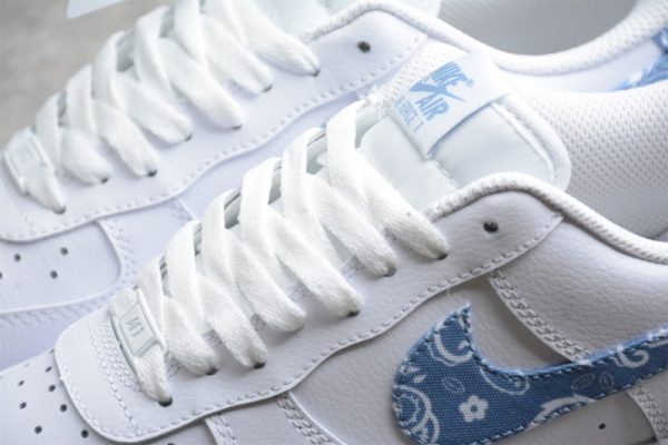 Nike Air Force 1 Low '07 Essential White Worn Blue Paisley (W) DH4406-100 - Image 2