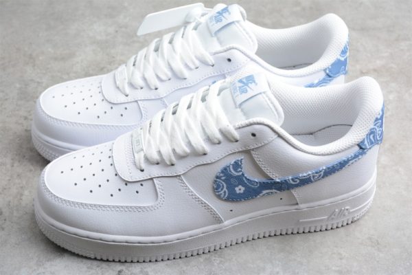 Nike Air Force 1 Low '07 Essential White Worn Blue Paisley (W) DH4406-100 - Image 4