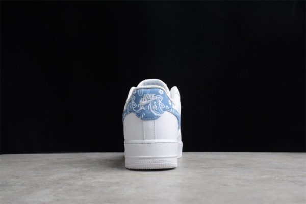 Nike Air Force 1 Low '07 Essential White Worn Blue Paisley (W) DH4406-100 - Image 5