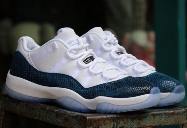 Jordan 11 Retro Low Snake Navy 2019 (GS)  CD6847-102 - Image 2