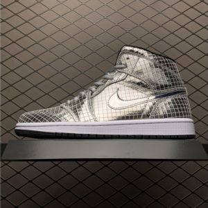 Jordan 1 Mid SE Disco Metallic Silver (W) CU9304-001