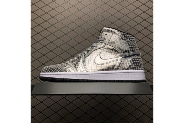 Jordan 1 Mid SE Disco Metallic Silver (W) CU9304-001