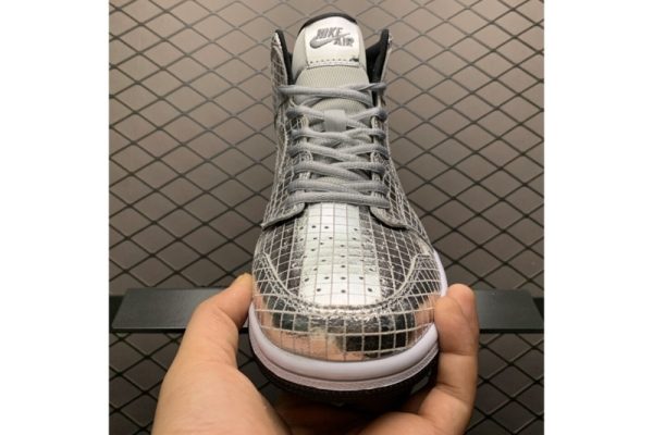 Jordan 1 Mid SE Disco Metallic Silver (W) CU9304-001 - Image 3