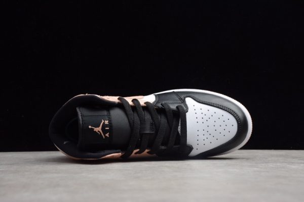 Jordan 1 Mid Arctic Orange Black Toe (GS) 554725-133 - Image 4