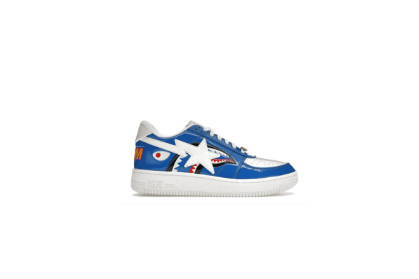 A Bathing Ape Bape Sta Low Color Block Shark Blue