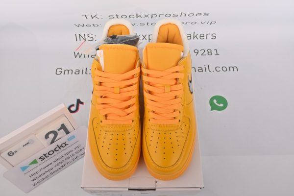 Off-White X NK Air Force 1   University Gold (SP Batch) DD1876-700 - Image 3