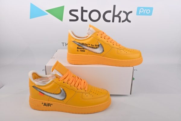 Off-White X NK Air Force 1   University Gold (SP Batch) DD1876-700 - Image 5