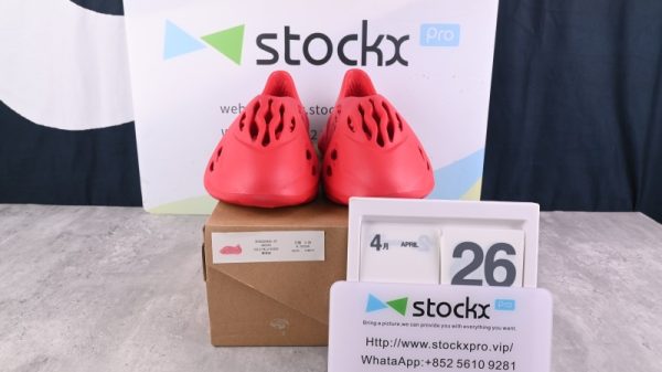 (Free Shipping) adidas Yeezy Foam RNNR Vermillion GW3355 - Image 2
