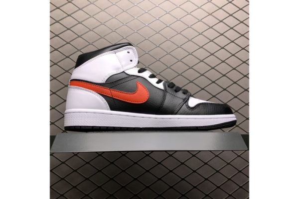 Jordan 1 Mid Black Chile Red White 554724-075 - Image 3