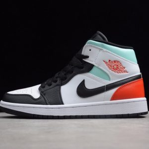 Jordan 1 Mid SE White Black Red Spruce (GS) BQ6931-100